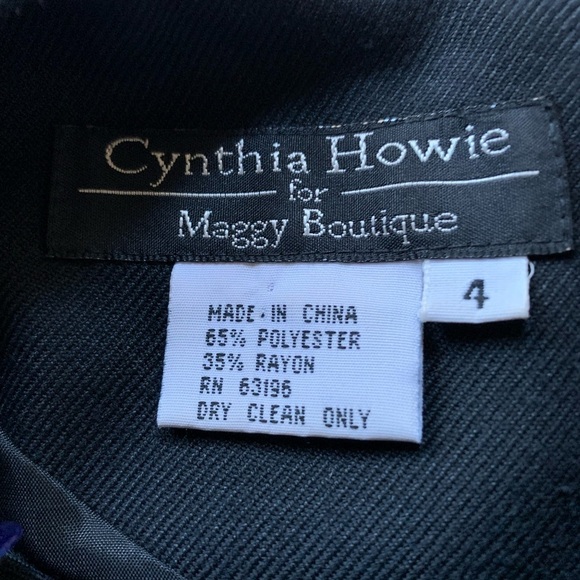 Vintage Cynthia Howie Vintage Black Dress‎ - Picture 12 of 16